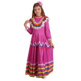 Kids Mexican Style Costume Traditional Jalisco Dresses