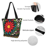 New Mexican Spanish Embroidery Flowers Tote Bags