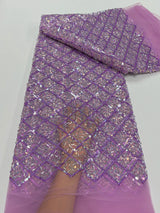 New Fashion Nigerian Mesh Sequins Lace Fabric