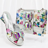 Hot Selling Women Italian Shoes And Bag Set