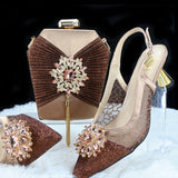 Hot Selling Women Italian Shoes And Bag Set