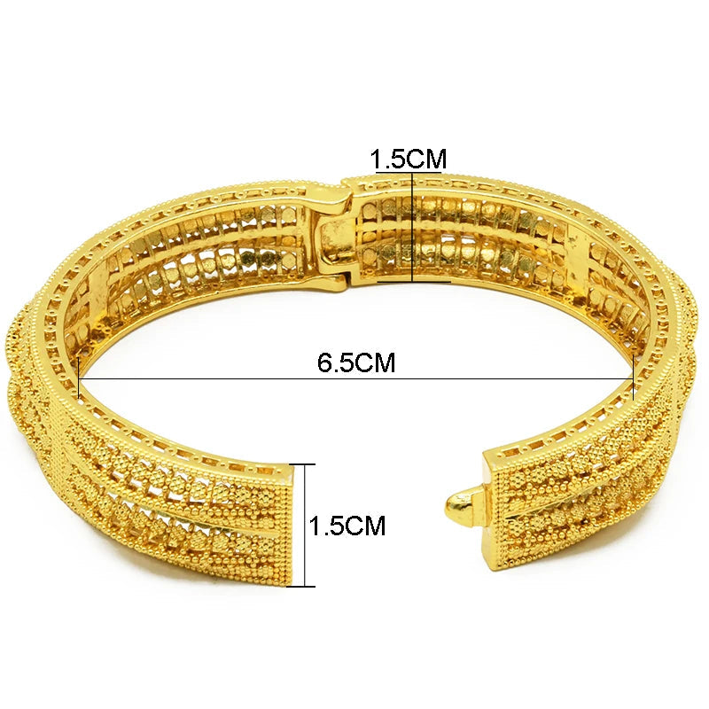 ANIID 24K Gold Color Bangle Bracelet