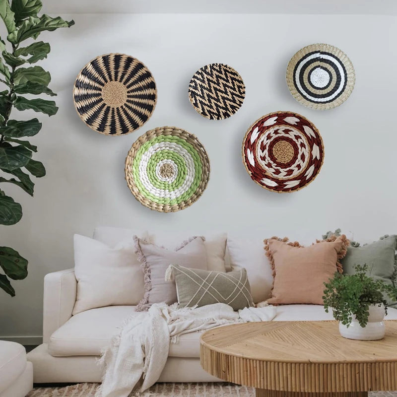 New Fashion INS Straw Rattan Wall Decor