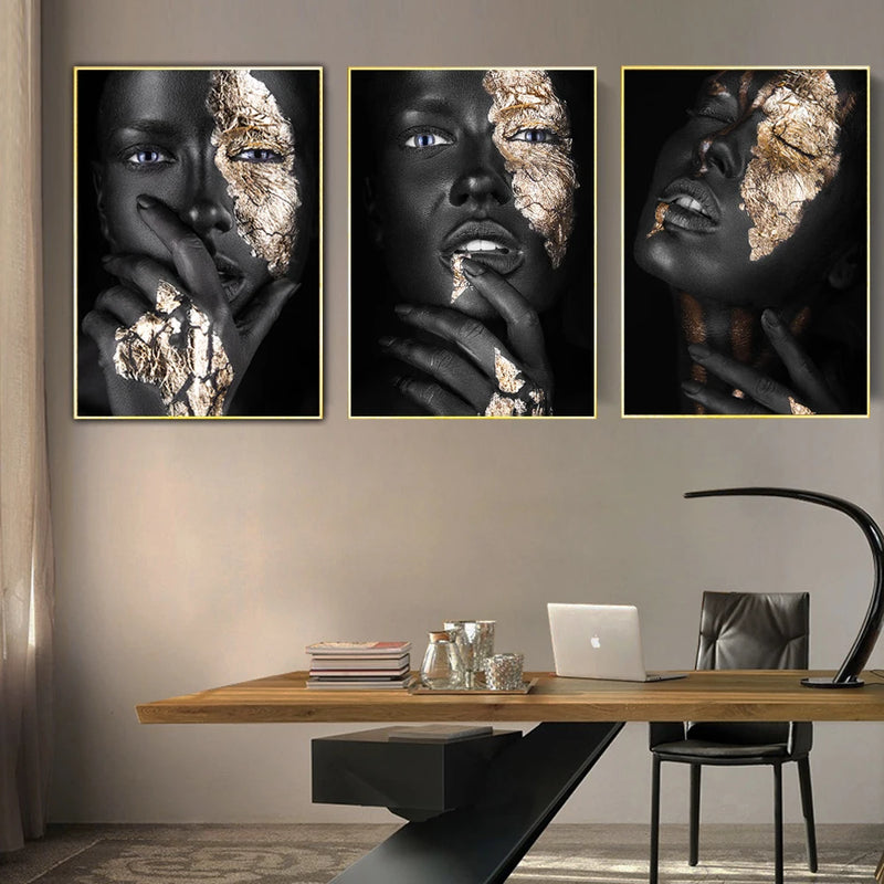 African Woman Portrait Wall Art Posters