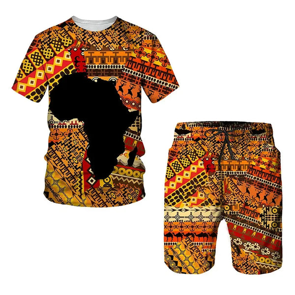 Hot Sold African Celebrity Style 3D Print Kids Sets