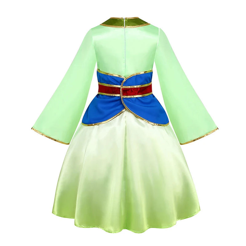 Kids Mulan Cosplay Princess Dress