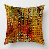 Modern Orange Abstract Geometric Cushion Cover