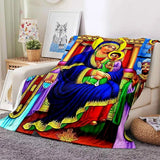 Cartoon Africa Custom Painting Art Soft Flannel Blanket