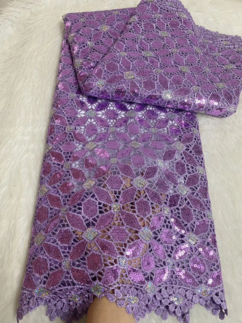 New Guipure sequin pattern Cord Lace Fabric