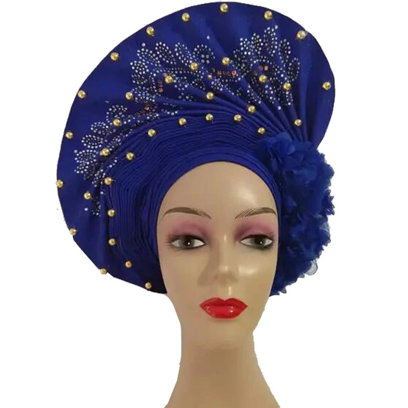 High Quality Latest Nigerian Wedding Women Auto Gele Turban