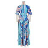 Women Half Sleeve Long Swing Dress