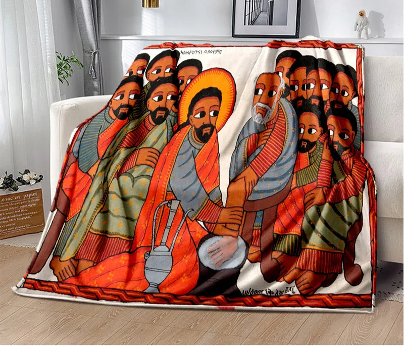 New Cartoon Africa Ethiopian Painting Art Blanket