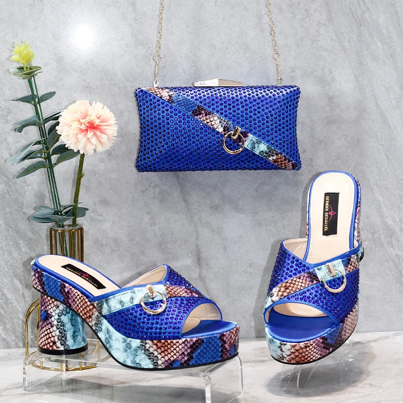 Italian Designers Luxury Elegant Clutch Bag and Shoes