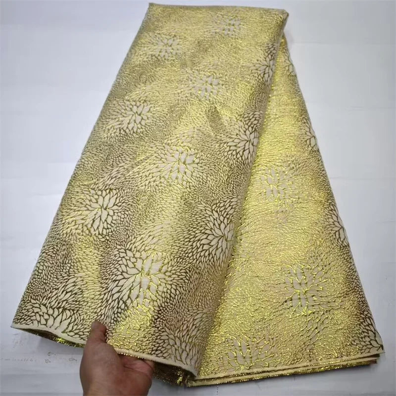 High Quality African Net Lace Nigerian Gold Lace Fabric