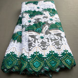 Nigerian French Mesh Milk Silk Lace Fabric