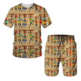 Hot Sold African Celebrity Style 3D Print Kids Sets