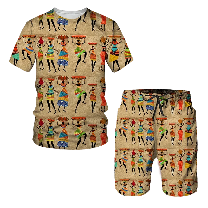 Hot Sold African Celebrity Style 3D Print Kids Sets