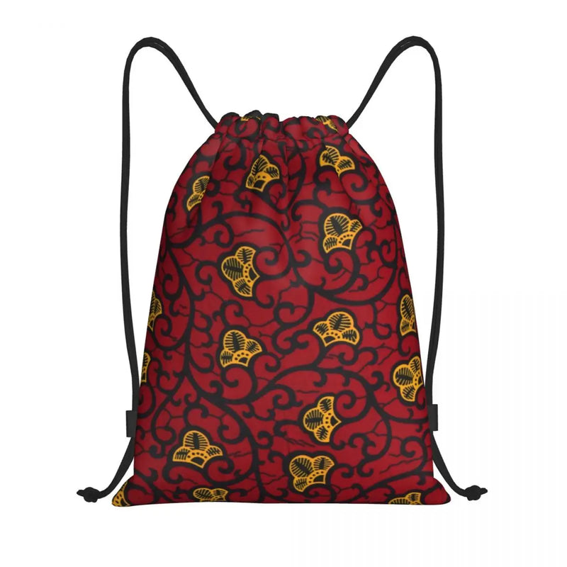 New Wax Print Ankara Kente Pattern Drawstring Bag