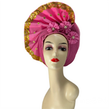 New High Quality 3D Nigerian Wedding Women Auto Gele Turban