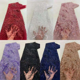 New Nigerian Sequins Mesh Lace Fabric