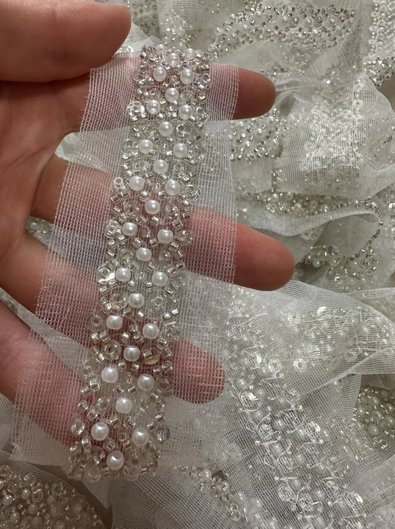 90cm Sequin Pearl Beaded Lace