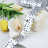 New Elastic Sequin Ribbon Glitter Stretch Trim