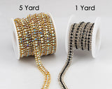 3 Rows Rhinestone Cup Chain