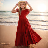 3-14 years Girls New Lace Bohemia Long Dresses