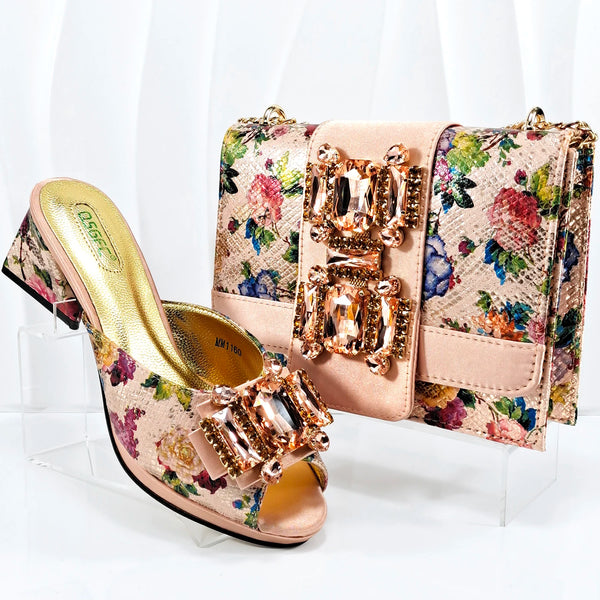 Hot Selling Women Italian Shoes And Bag Set