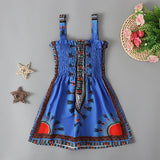 African sleeveless Bohemian style tube top ruffle dress