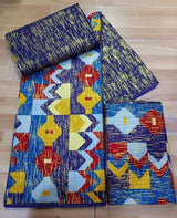 Ankara African Kente Gold Real Wax Fabric