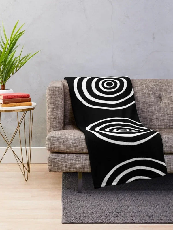 African Mud Artwork Throw Blanket