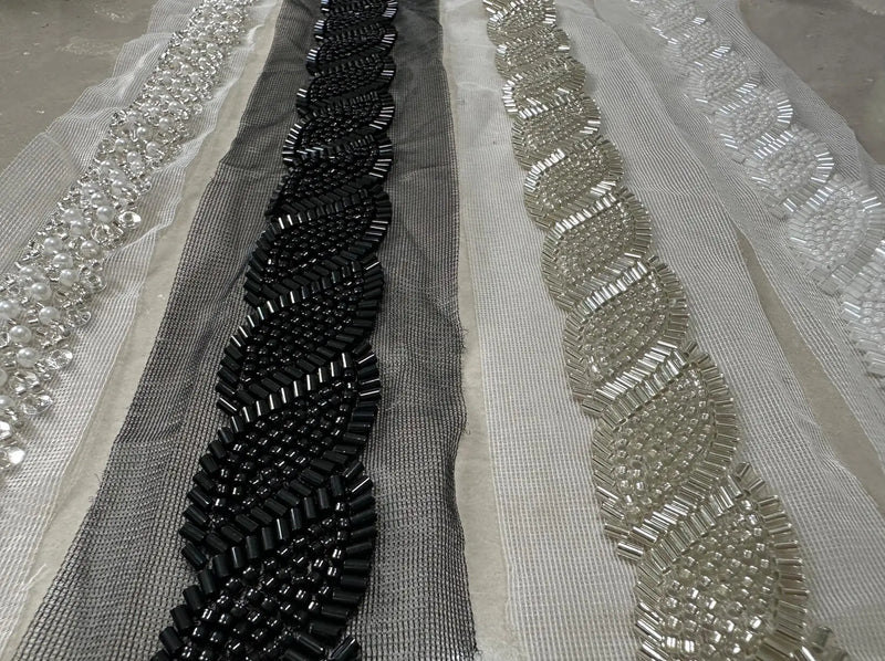 90cm Sequin Pearl Beaded Lace