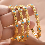 4pcs/lot  gold-Plated Bangles Dubai Bracelet