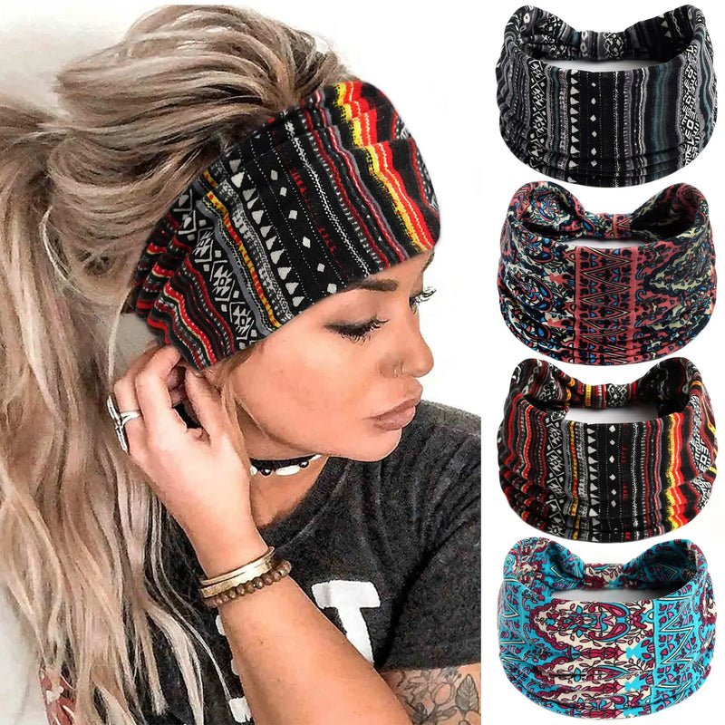 Women Wide Cotton Turban Headwrap