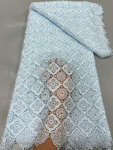 New White Guipure Cord Lace Fabric