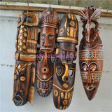 Thailand Solid Wood Carving African Mask Decoration