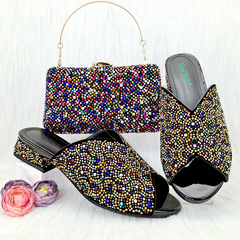 Africa Popular High Heel Shoe Bag Set