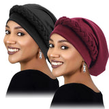 Women's Braid Elastic Turban Muslim Twist Fashion Hat