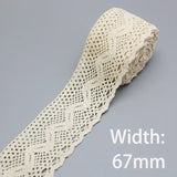 New White Beige Cotton Embroidered Lace