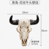 American Style Rural Retro Skull Cow Head