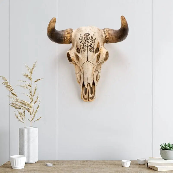 American Style Rural Retro Skull Cow Head