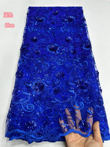 Pink  High Quality African Nigerian Tulle Lace Fabric