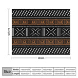 African Bogolan Mud Design Throw Blanket