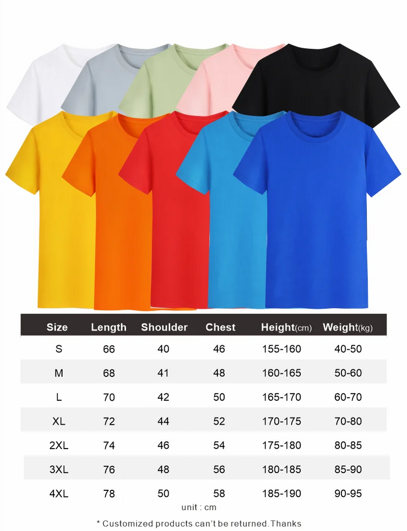 KAISING 10 Colors Pure Cotton T Shirt