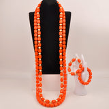 New Artificial Coral Bead Necklace Sets