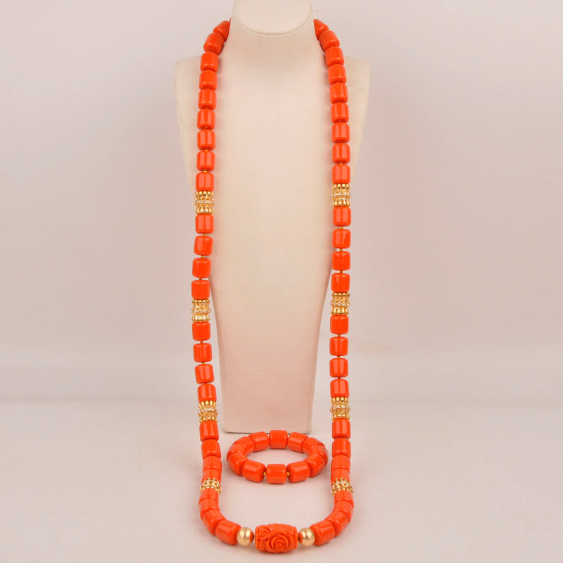 New Artificial Coral Bead Necklace Sets