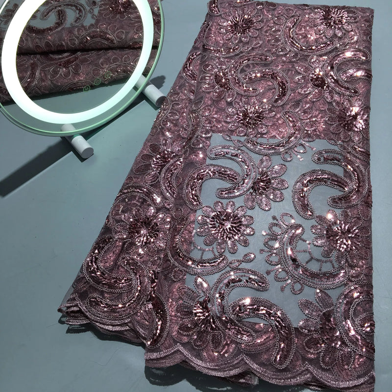 High Quality Embroidery French Mesh Tulle Lace Fabric