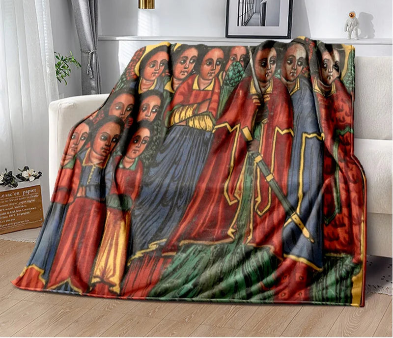 Africa Ethiopian Painting Art Cartoon Blanket