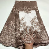 High Quality Lace Beads Mesh French Tull Lace Fabric